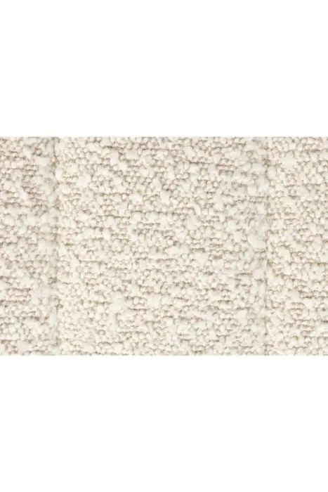  Armchair white shearling fabric black metal.