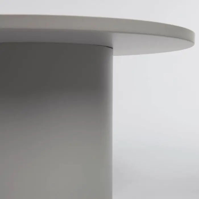 Mesa Auxiliar Fleksa metal gris redonda