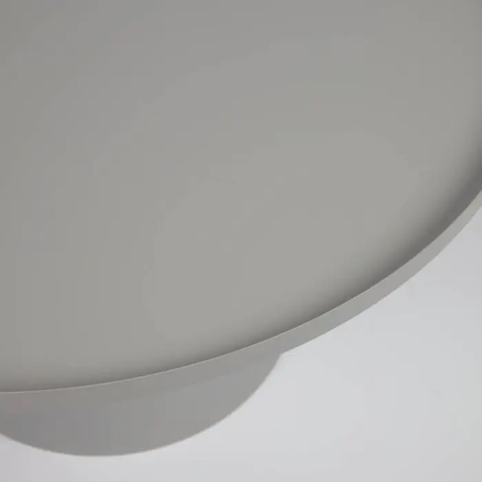 Mesa Auxiliar Fleksa metal gris redonda