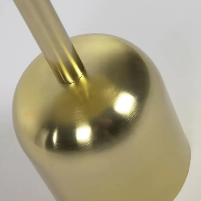 Mesa Auxiliar Redonda Metal Dorado, 37 Cm