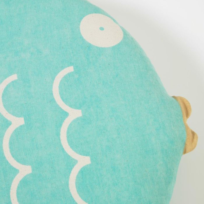 Cojín En Forma De Pez Azul Turquesa 45 Cm