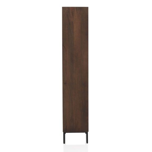 Librería 2 Puertas Lisas Madera Mango Metal, 60 Cm