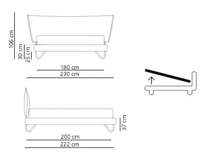 Cama Cabecero Tapizado, 150 Cm