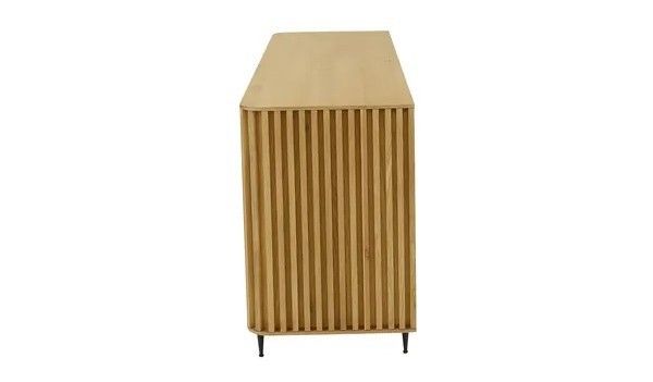 Aparador Diseño Entablillado Roble Natural Acero, 159 Cm