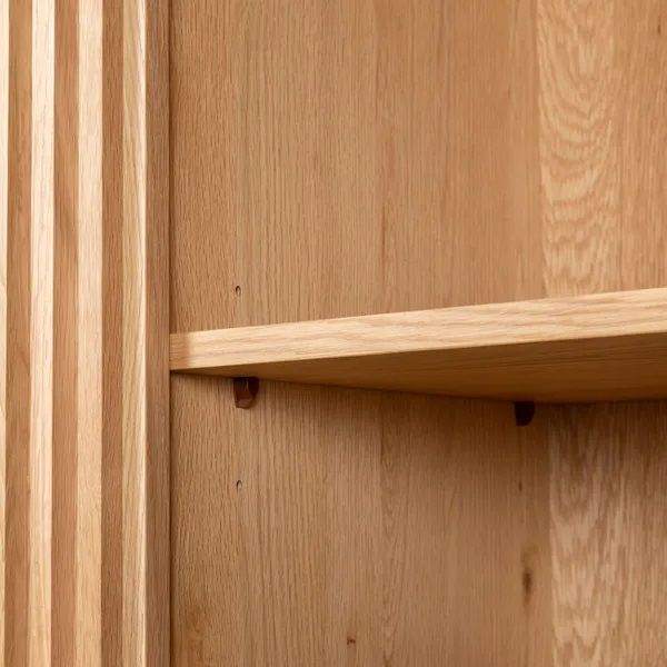 Aparador 1 Puerta Corredera Roble Natural, 98 Cm