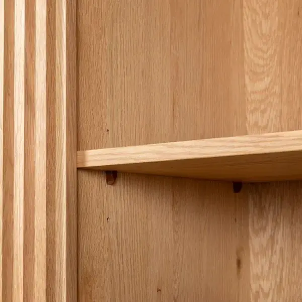 Aparador 1 Puerta Corredera Roble Natural, 98 Cm