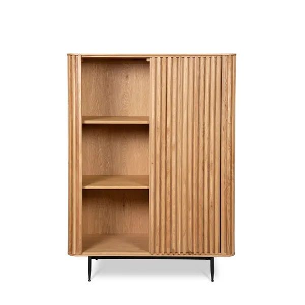 Aparador 1 Puerta Corredera Roble Natural, 98 Cm