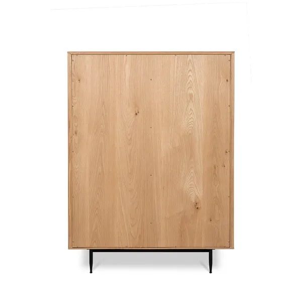 Aparador 1 Puerta Corredera Roble Natural, 98 Cm