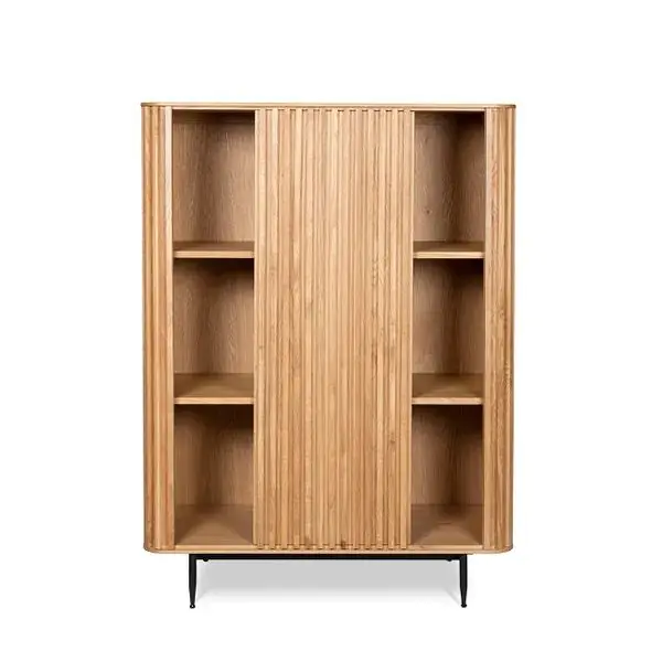 Aparador 1 Puerta Corredera Roble Natural, 98 Cm