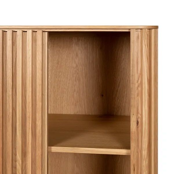 Aparador 1 Puerta Corredera Roble Natural, 98 Cm