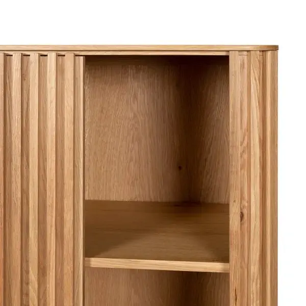 Aparador 1 Puerta Corredera Roble Natural, 98 Cm