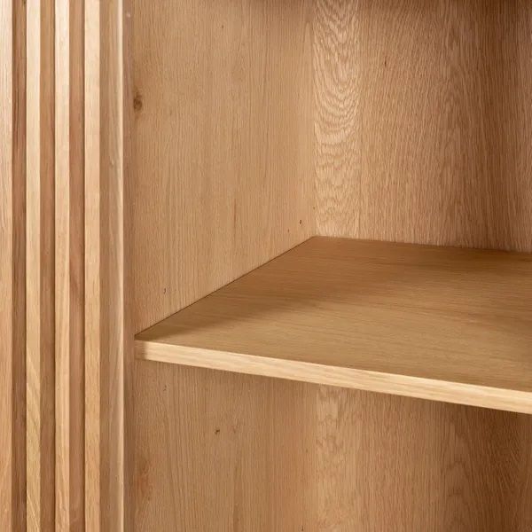 Aparador 1 Puerta Corredera Roble Natural, 98 Cm