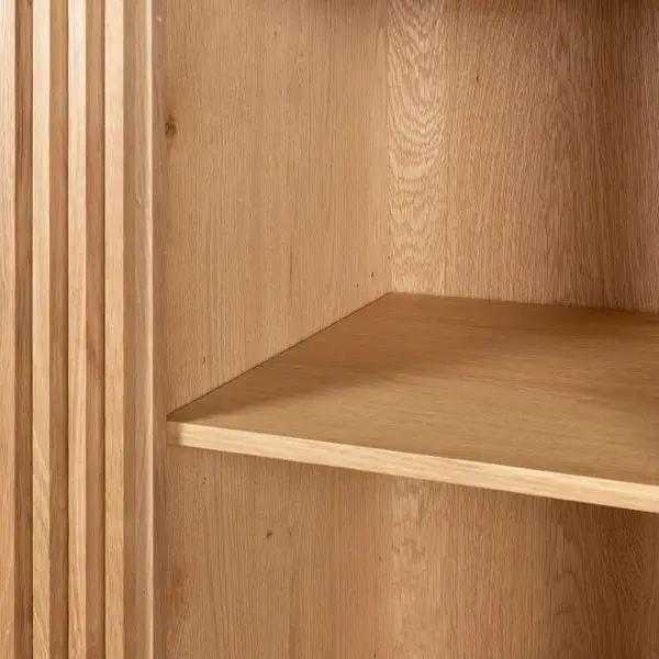 Aparador 1 Puerta Corredera Roble Natural, 98 Cm
