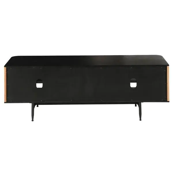 Mueble TV Líneas Chapa Roble Acero, 130 Cm