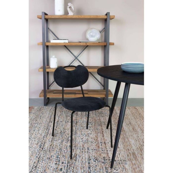 Silla Tejido Acero Negro, 56'5 Cm
