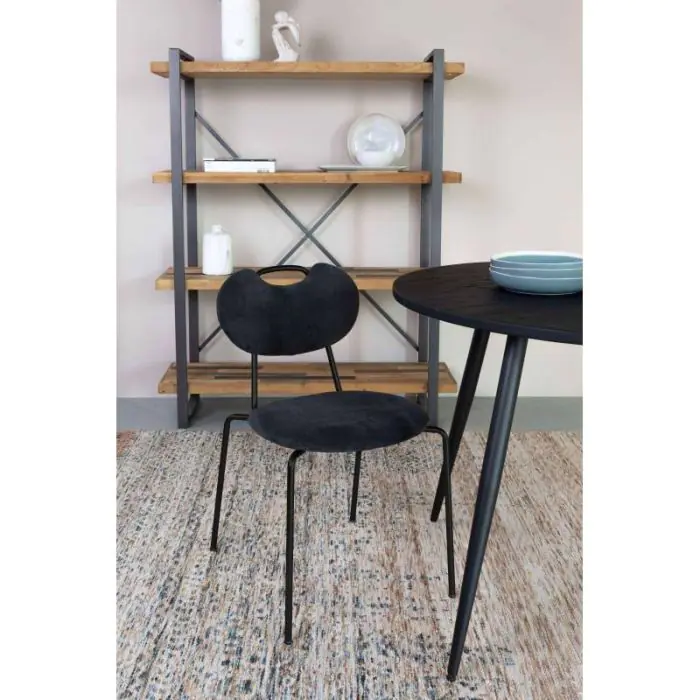 Silla Tejido Acero Negro, 56'5 Cm