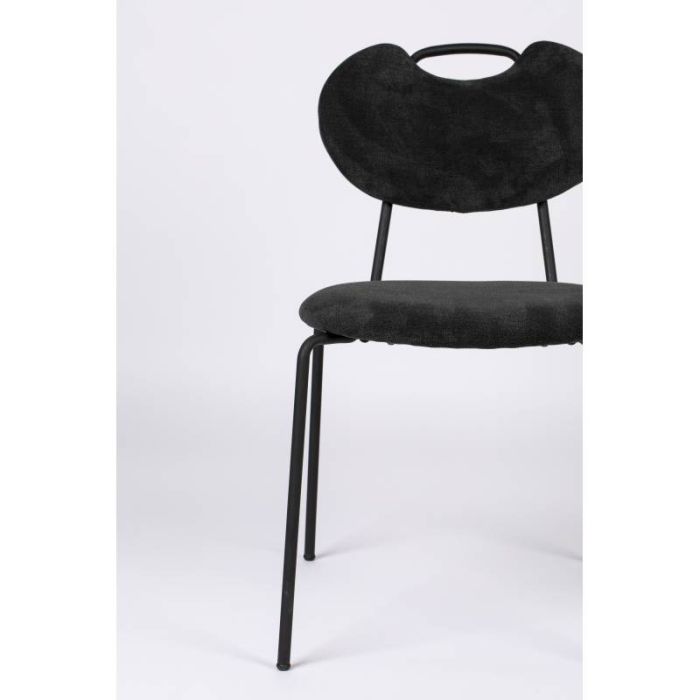 Silla Tejido Acero Negro, 56'5 Cm