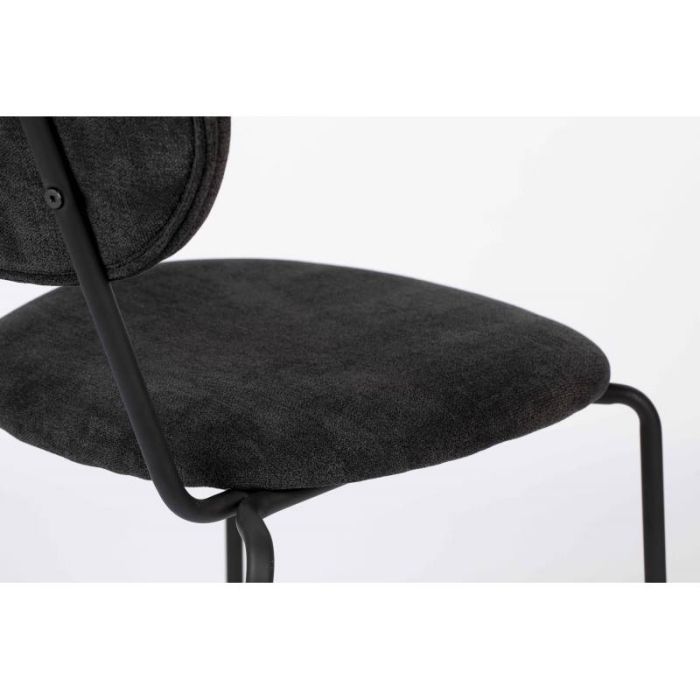 Silla Tejido Acero Negro, 56'5 Cm