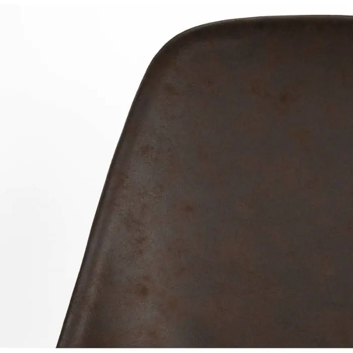 Silla Símil Piel Marrón Metal, 54 Cm