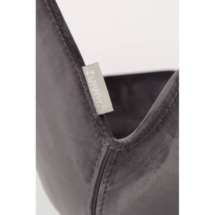 Silla Terciopelo Gris Oscuro Acero, 62 Cm