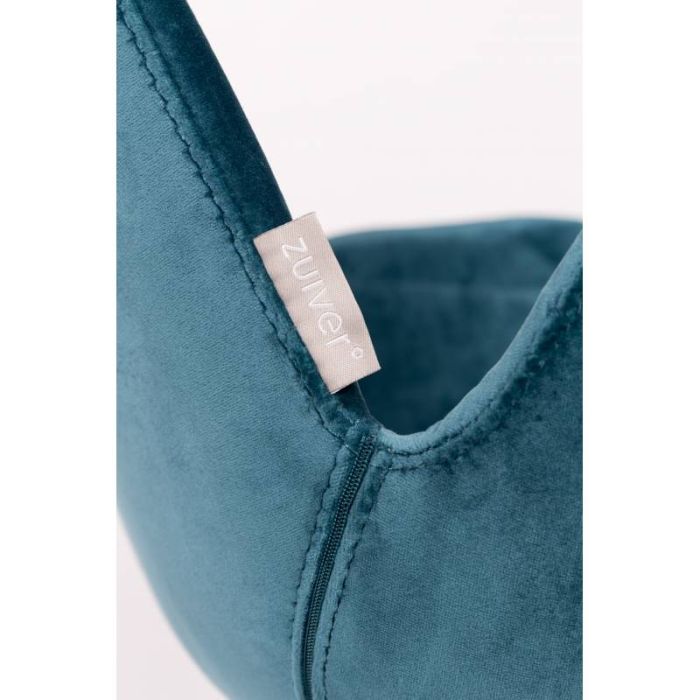 Silla Terciopelo Azul Acero, 62 Cm