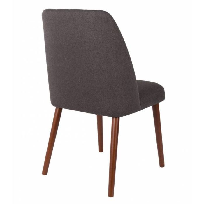 Silla Tejido Gris Madera Haya Color Nogal, 85 Cm