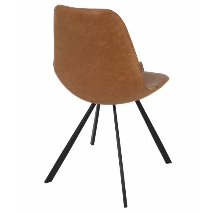 Silla Franky Estilo Vintage Inspiración Industrial Negro Acero, 83 Cm