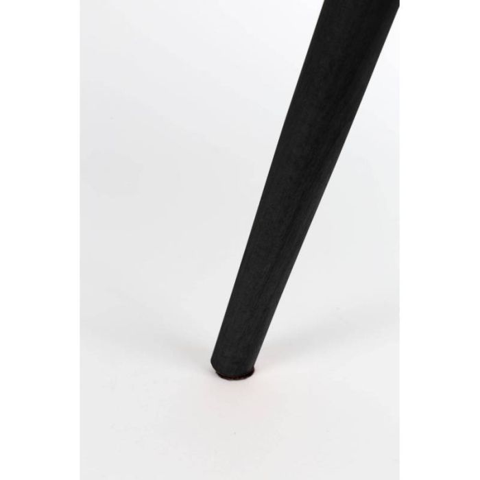 Silla Tejido Gris Madera Haya Lacada Negro, 55 Cm