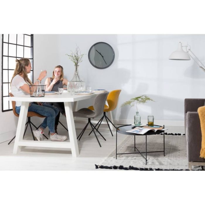 Silla Color Negro Tejido Acero, 80 Cm