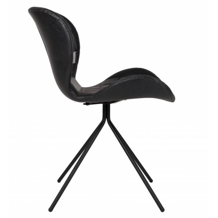 Silla OMG Estilo Moderno-Industrial Negro Acero, 80 Cm