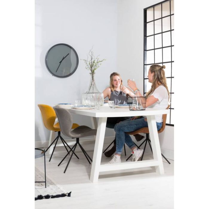 Silla Color Negro Tejido Acero, 80 Cm