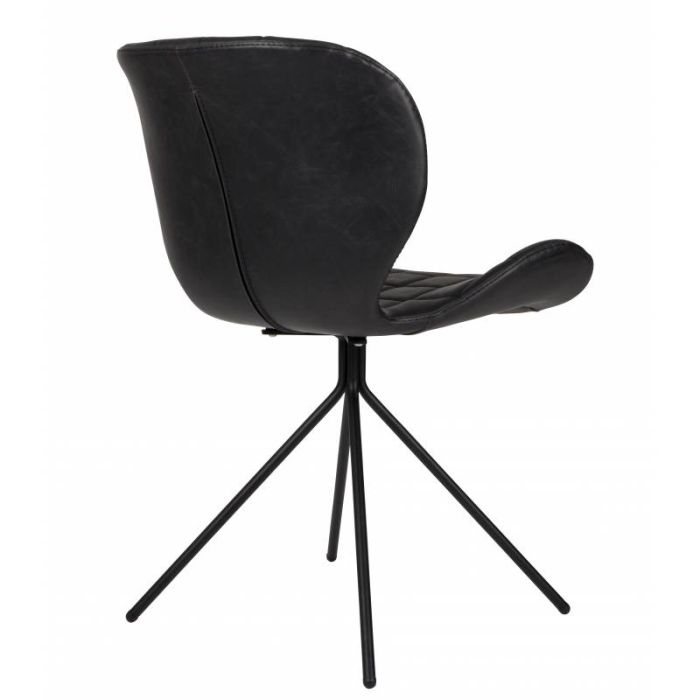 Silla Color Negro Tejido Acero, 80 Cm