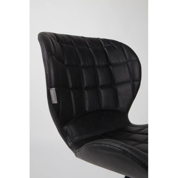 Silla Color Negro Tejido Acero, 80 Cm