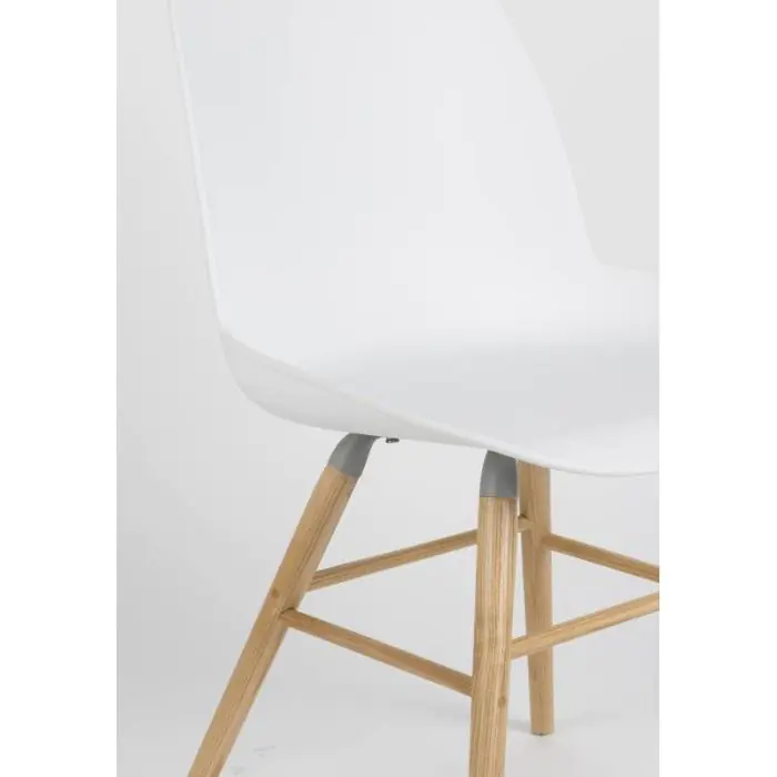 Silla Estilo Nórdico Blanco Madera, 55 Cm
