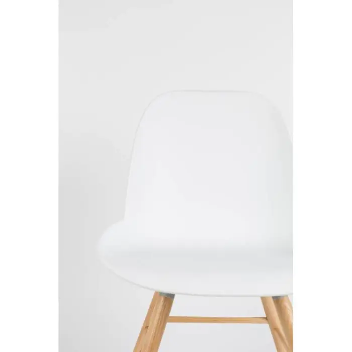 Silla Estilo Nórdico Blanco Madera, 55 Cm