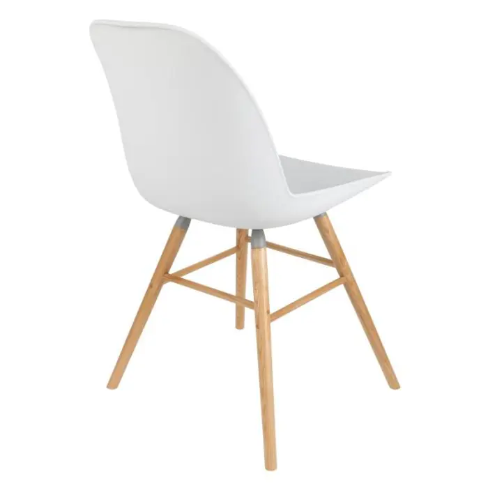 Silla Estilo Nórdico Blanco Madera, 55 Cm