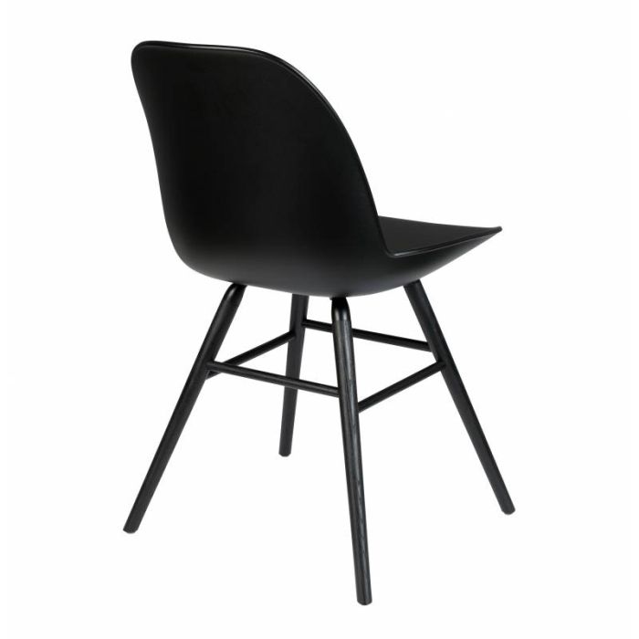 Silla Albert Madera Aluminio Negro,55 Cm