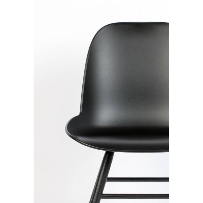 Silla Albert Madera Aluminio Negro,55 Cm