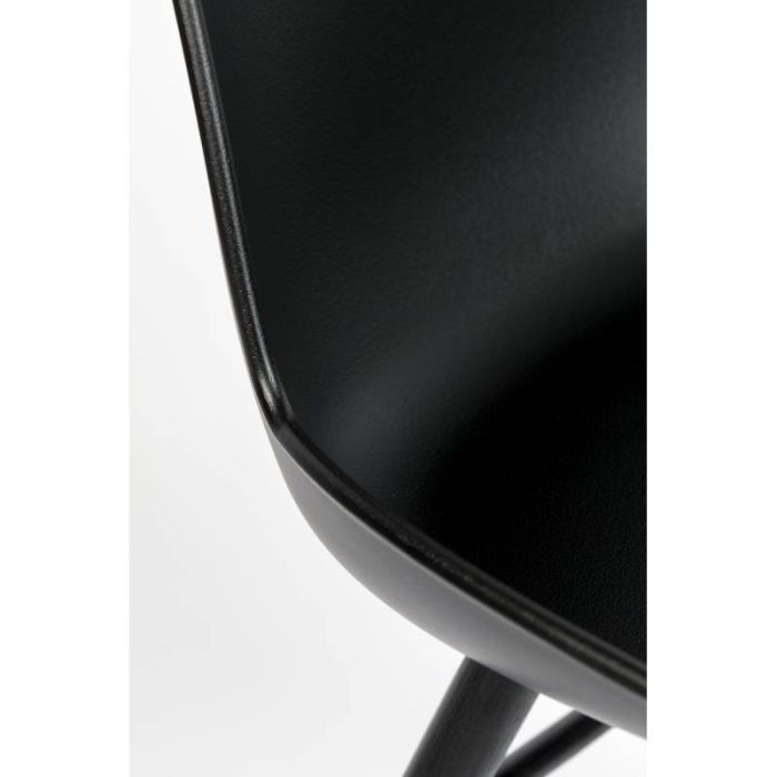 Silla Albert Madera Aluminio Negro,55 Cm