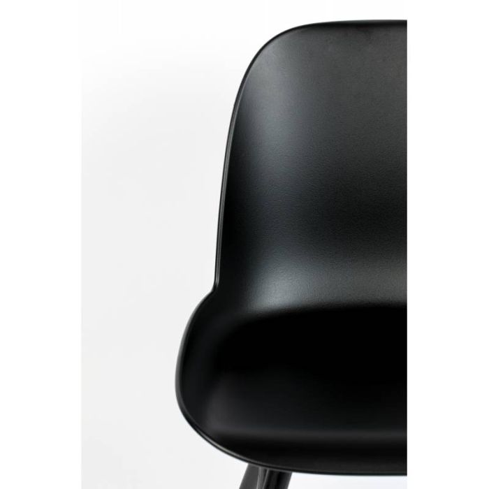 Silla Albert Madera Aluminio Negro,55 Cm
