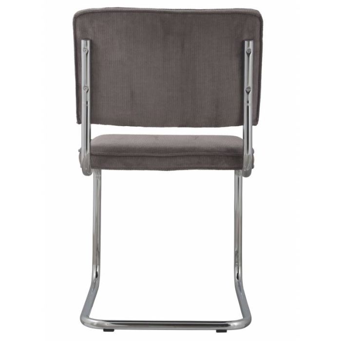 Silla Ridge Rib Tejido Acero Cromado, 85 Cm