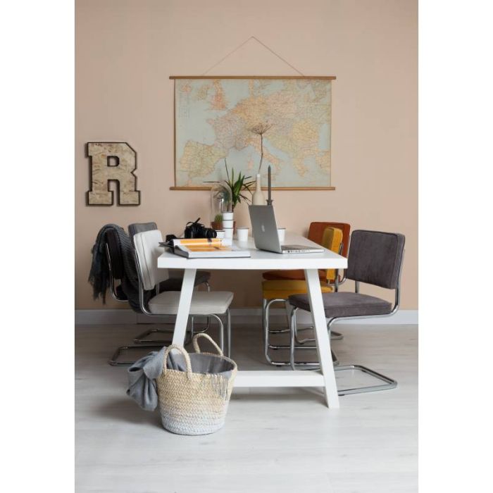 Silla Tejido Acero Naranja, 85 Cm