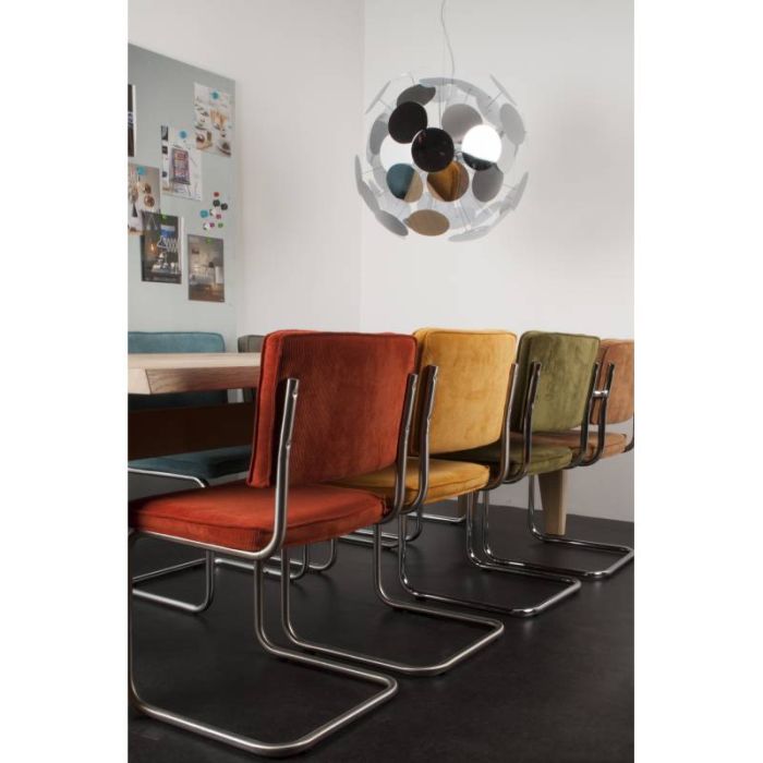 Silla Tejido Acero Naranja, 85 Cm