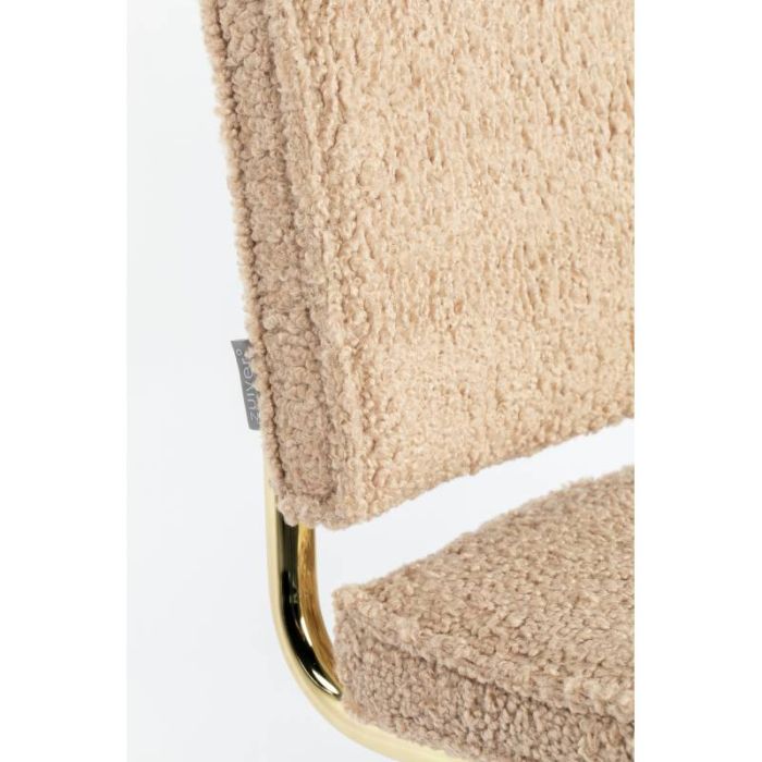 Silla Tejido Rosa Salmón Acero Dorado, 85 Cm