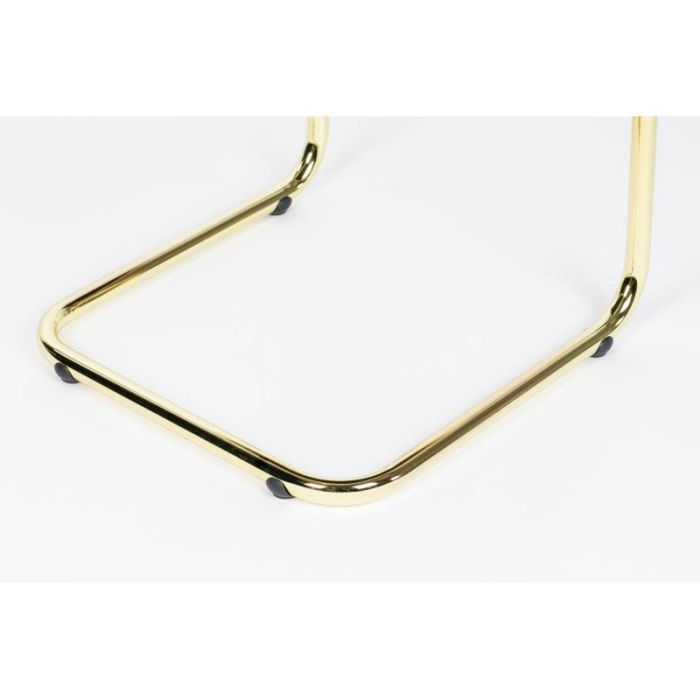 Silla Tejido Rosa Salmón Acero Dorado, 85 Cm