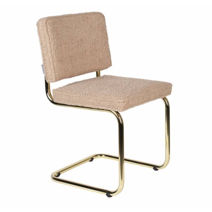 Silla Teddy Estilo Nórdico Rosa Salmón Tejido, 85 Cm