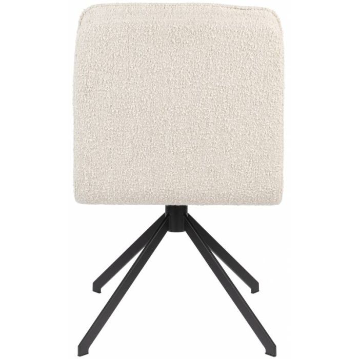 Silla Giratoria Tyler Tejido Metal Blanco/Negro, 64 Cm