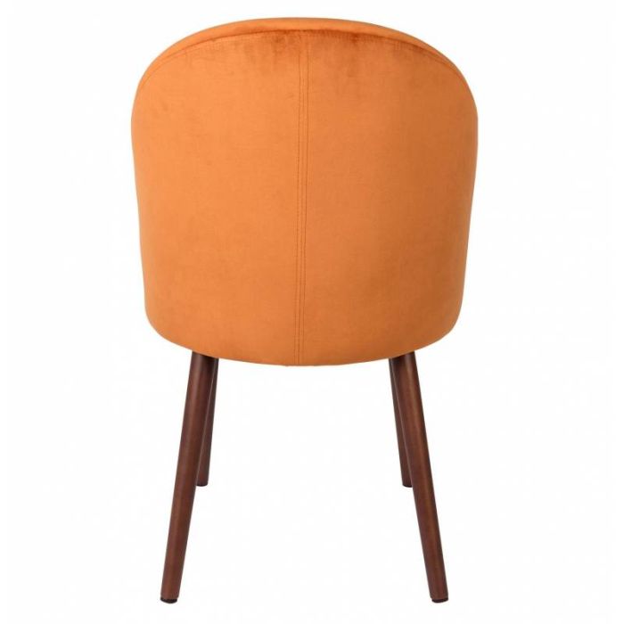 Silla Terciopelo Naranja Madera Haya, 85'5 Cm