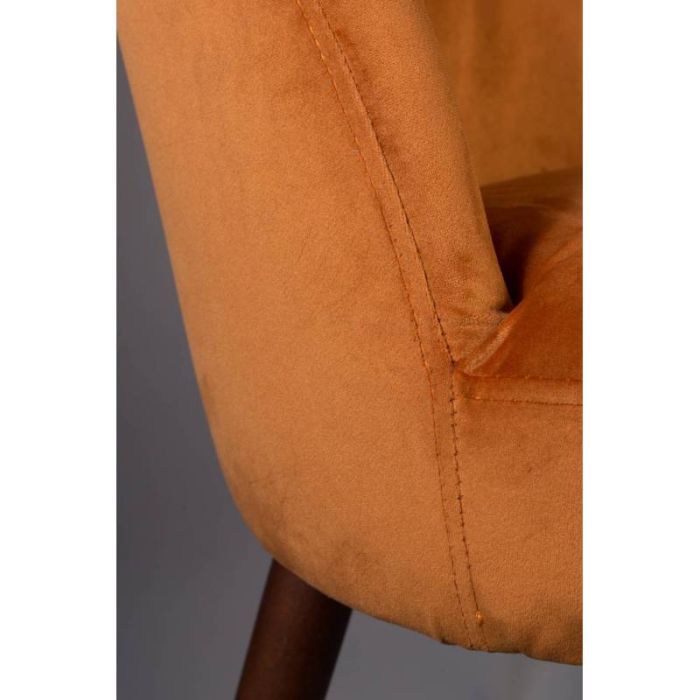 Silla Terciopelo Naranja Madera Haya, 85'5 Cm