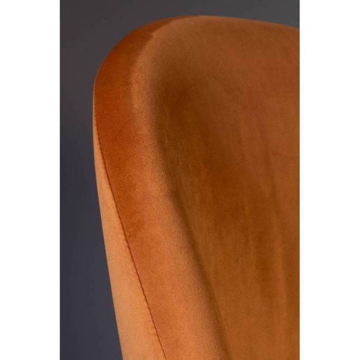 Silla Terciopelo Naranja Madera Haya, 85'5 Cm